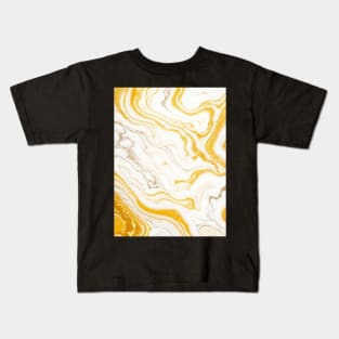 Yellow marble gradient Kids T-Shirt